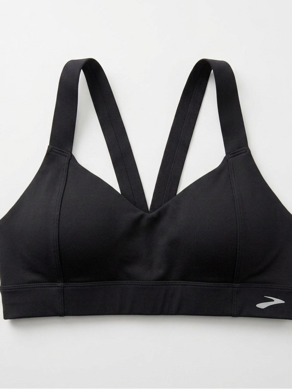 Brooks Black Sport Bra Size M Racer Back Removable Pads